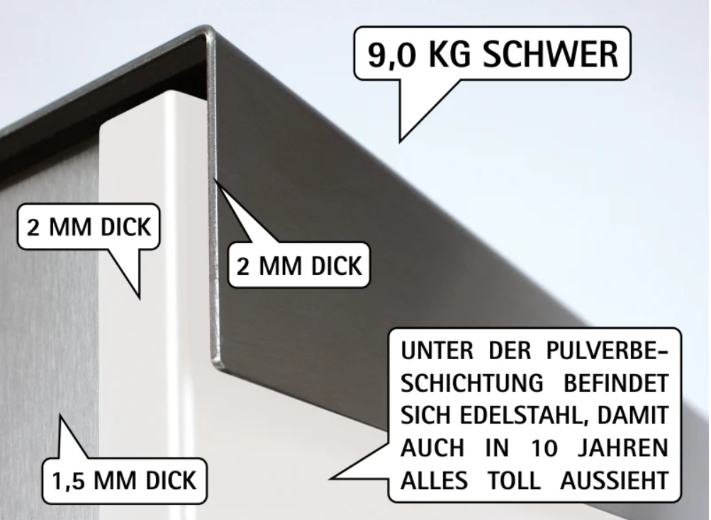 Briefkasten glasnost.glass.white 